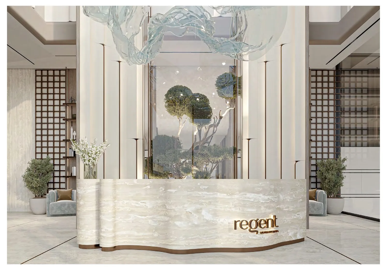 The lobby at 241 Waterside